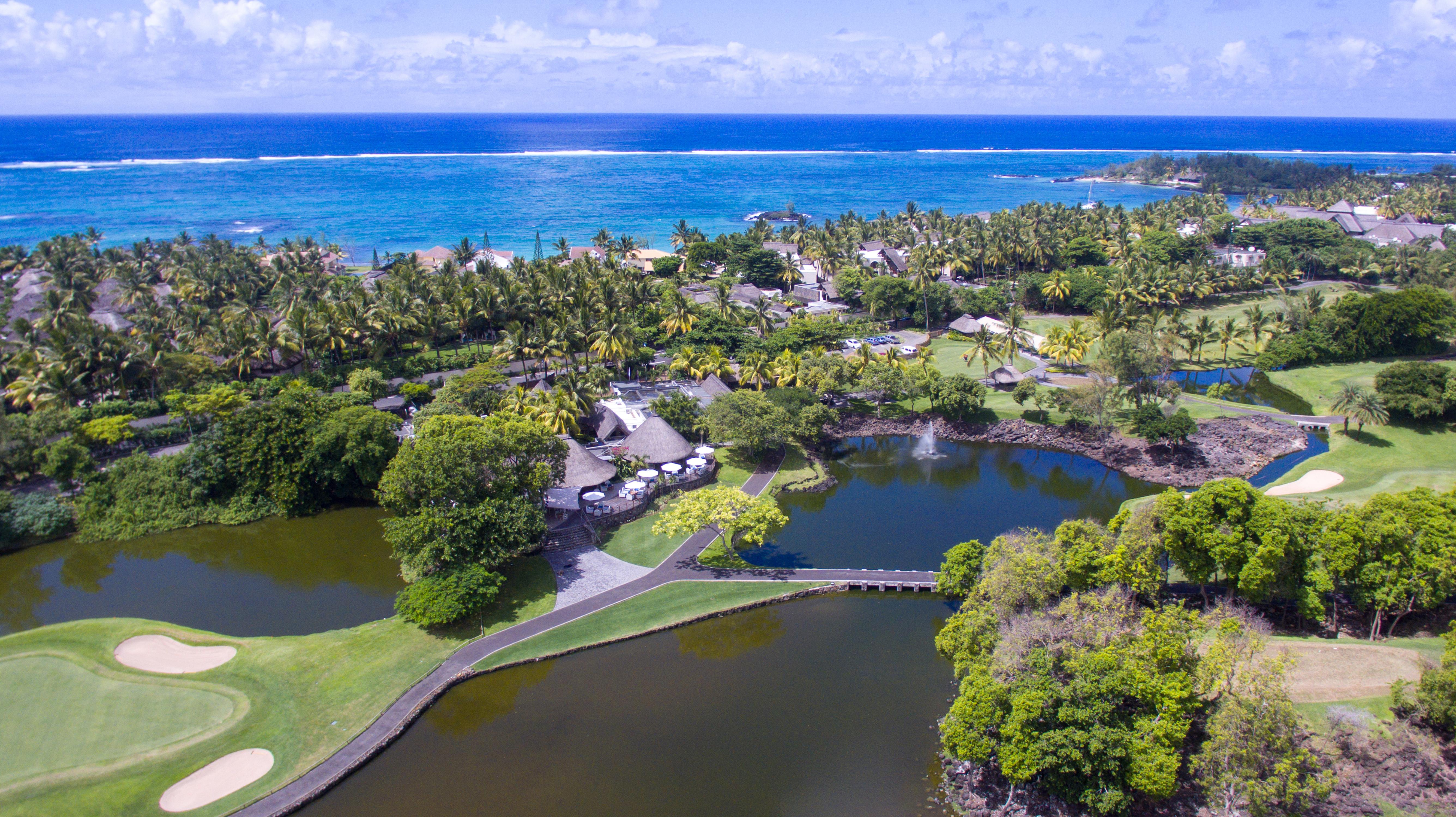 Constance Belle Mare Plage Exterior photo Aerial view of the golf course
