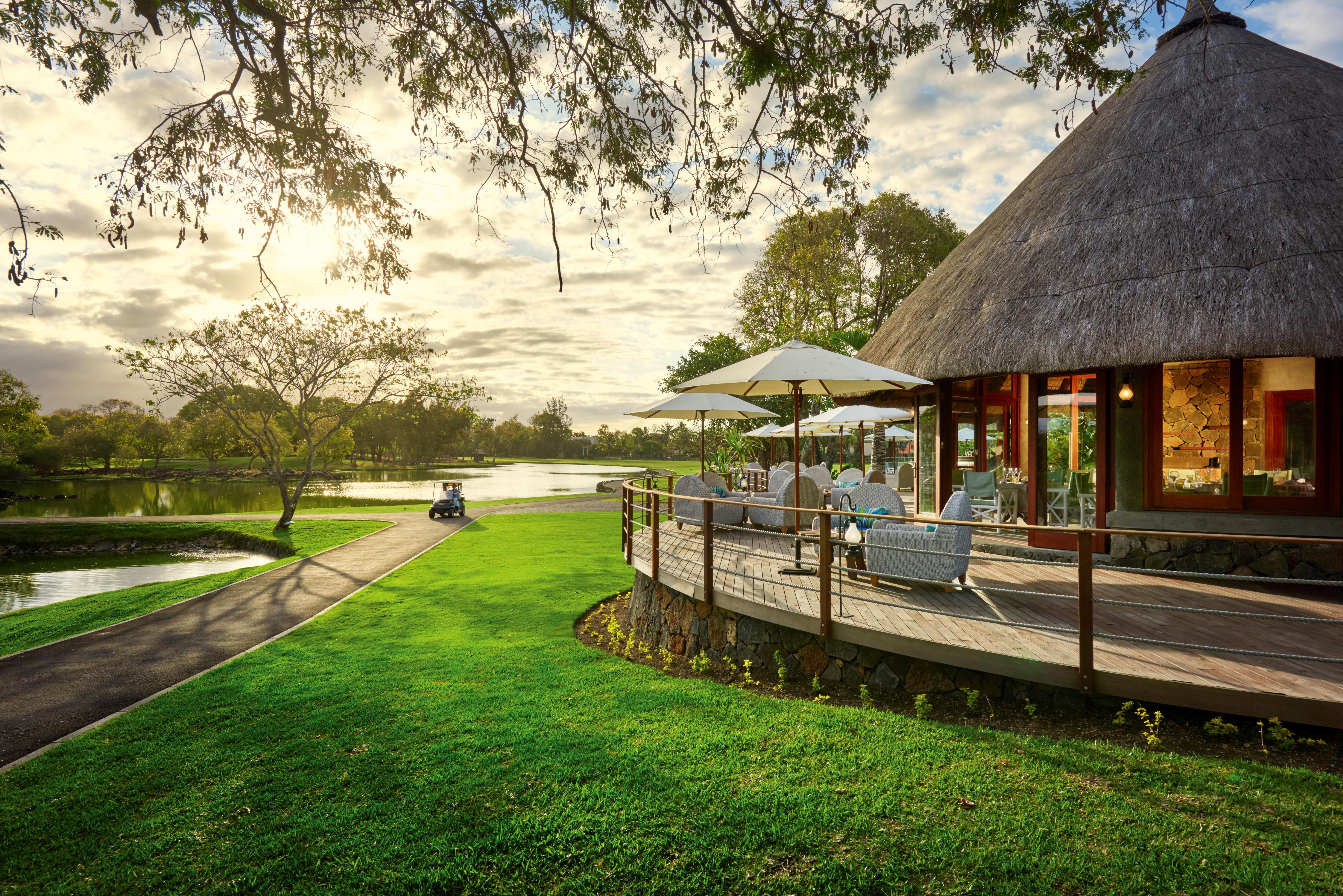 Constance Belle Mare Plage Exterior photo The clubhouse at the Leopard Hills Golf Course