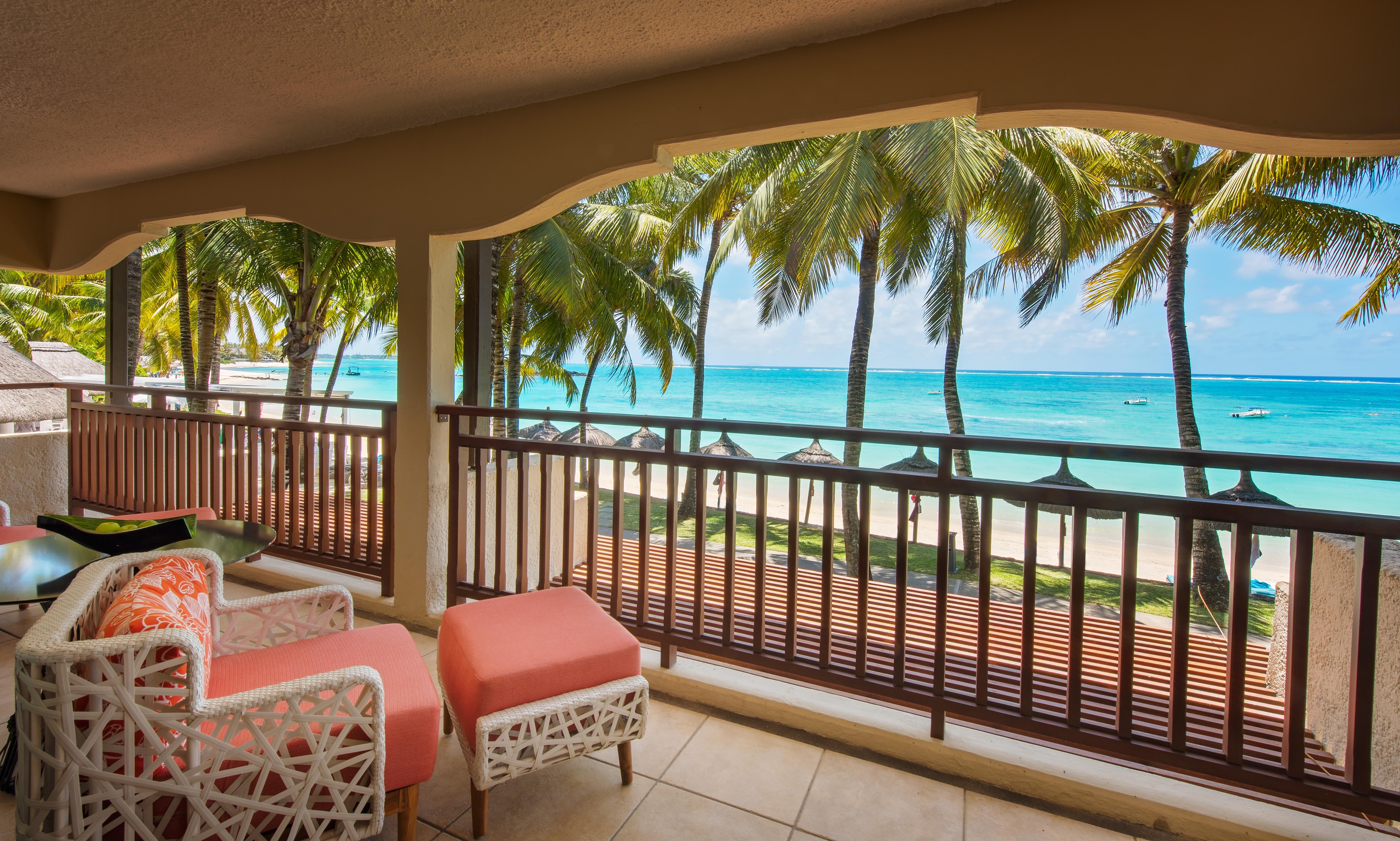 Constance Belle Mare Plage Exterior photo View from a suite at the Hilton La Romana